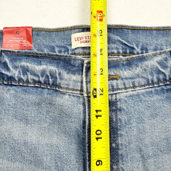 Levi Strauss Signature Men's Comfort Flex Blue Denim Shorts Sz 42 Inseam 10" NWT - Picture 10 of 14
